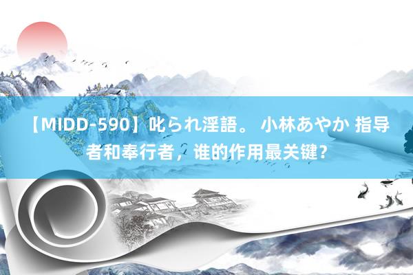 【MIDD-590】叱られ淫語。 小林あやか 指导者和奉行者，谁的作用最关键？