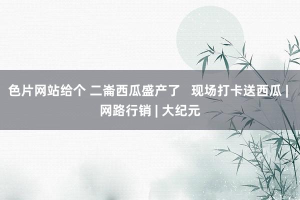 色片网站给个 二崙西瓜盛产了   现场打卡送西瓜 | 网路行销 | 大纪元